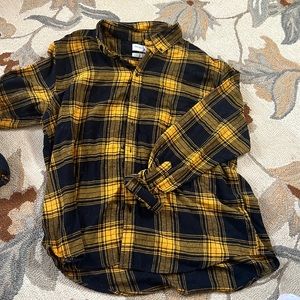 Black and yellow plaid shirt